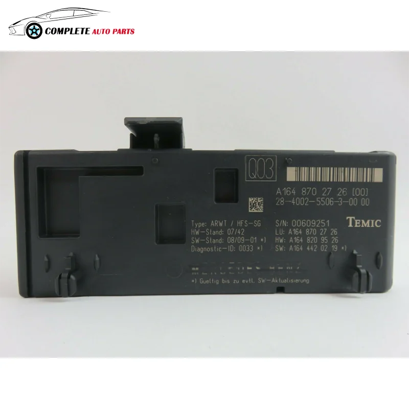 

A1648702726 Suit For Mercedes Benz ML Class ML350 Trunk LID Control Module 2011 W164 OEM