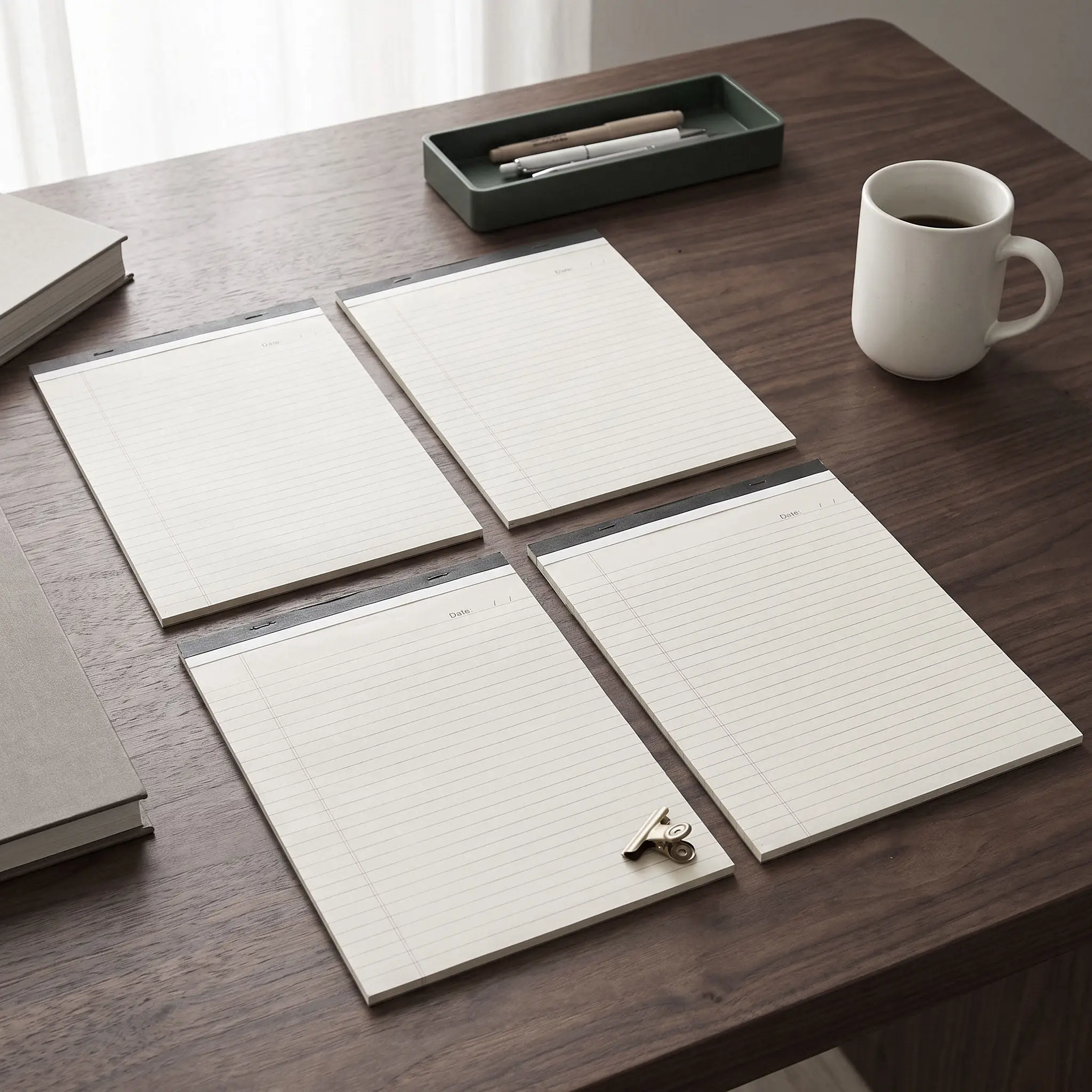 4Pcs Ruled Hand Tear Notepad A4 Legal Pad Portable Memo Pad Thick Paper Notebook Notepad Legal Pads Note Pads Lined Paper