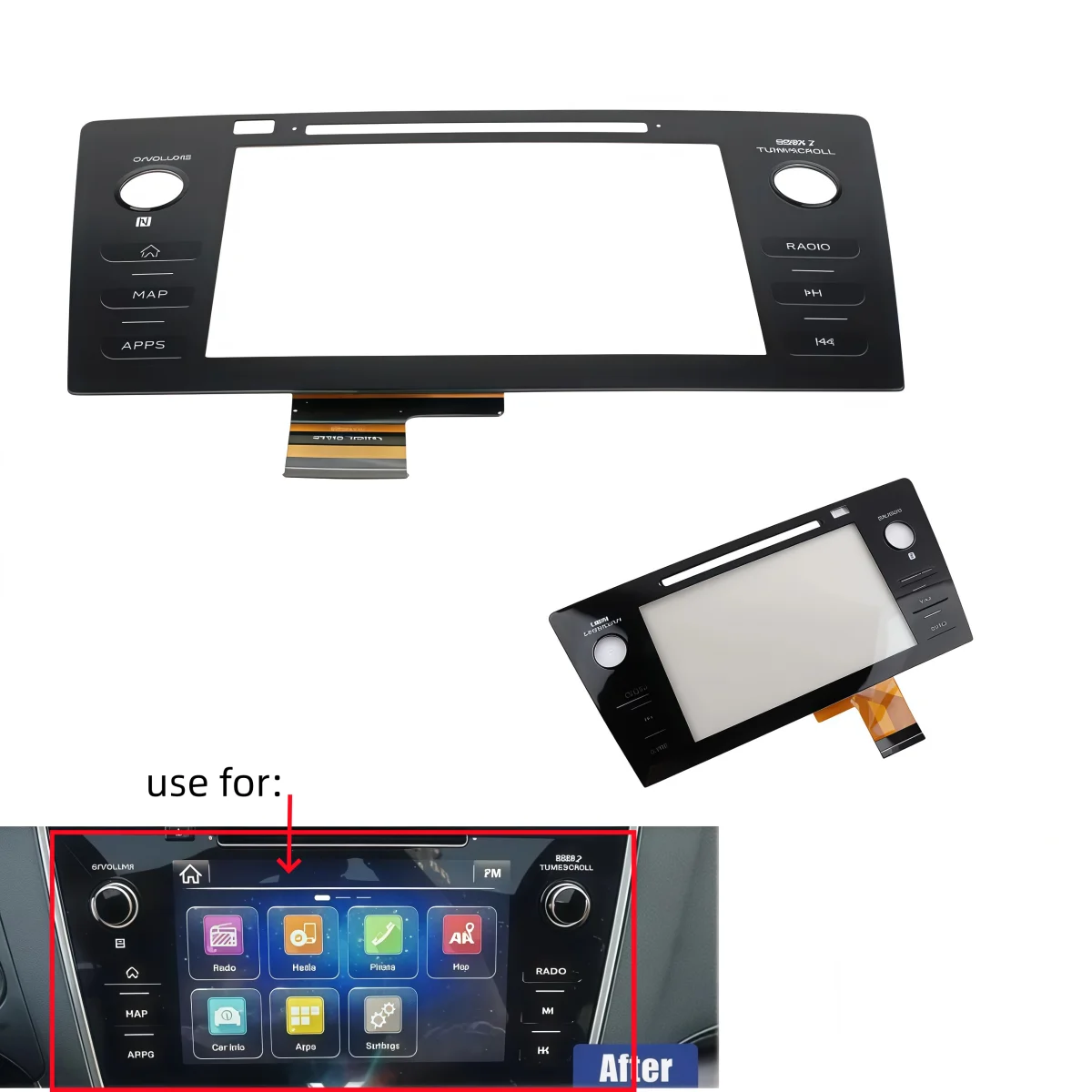 Radio Touchscreen Digitizer For 2018-2019 Subaru Legacy / Outback Map Navigation Display Replacement Repair Touch Panel