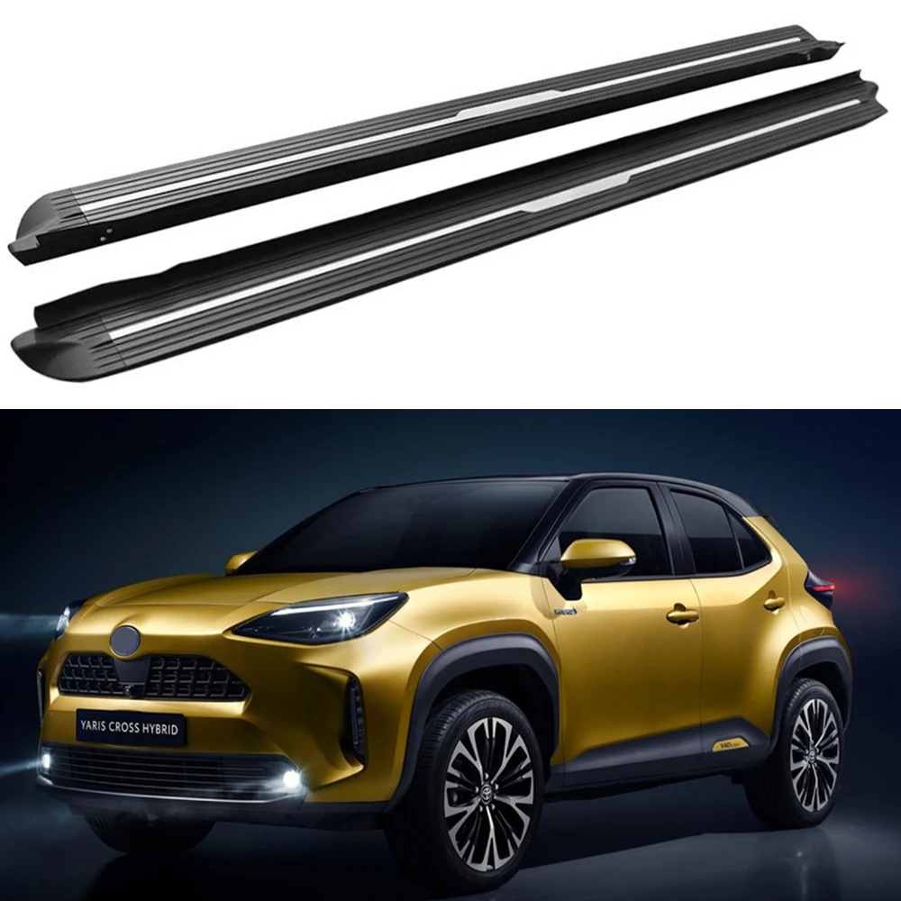 

2Pcs Fixed Running Board Side Step Pedals Nerf Bar Fits for Yaris Cross 2020-2023