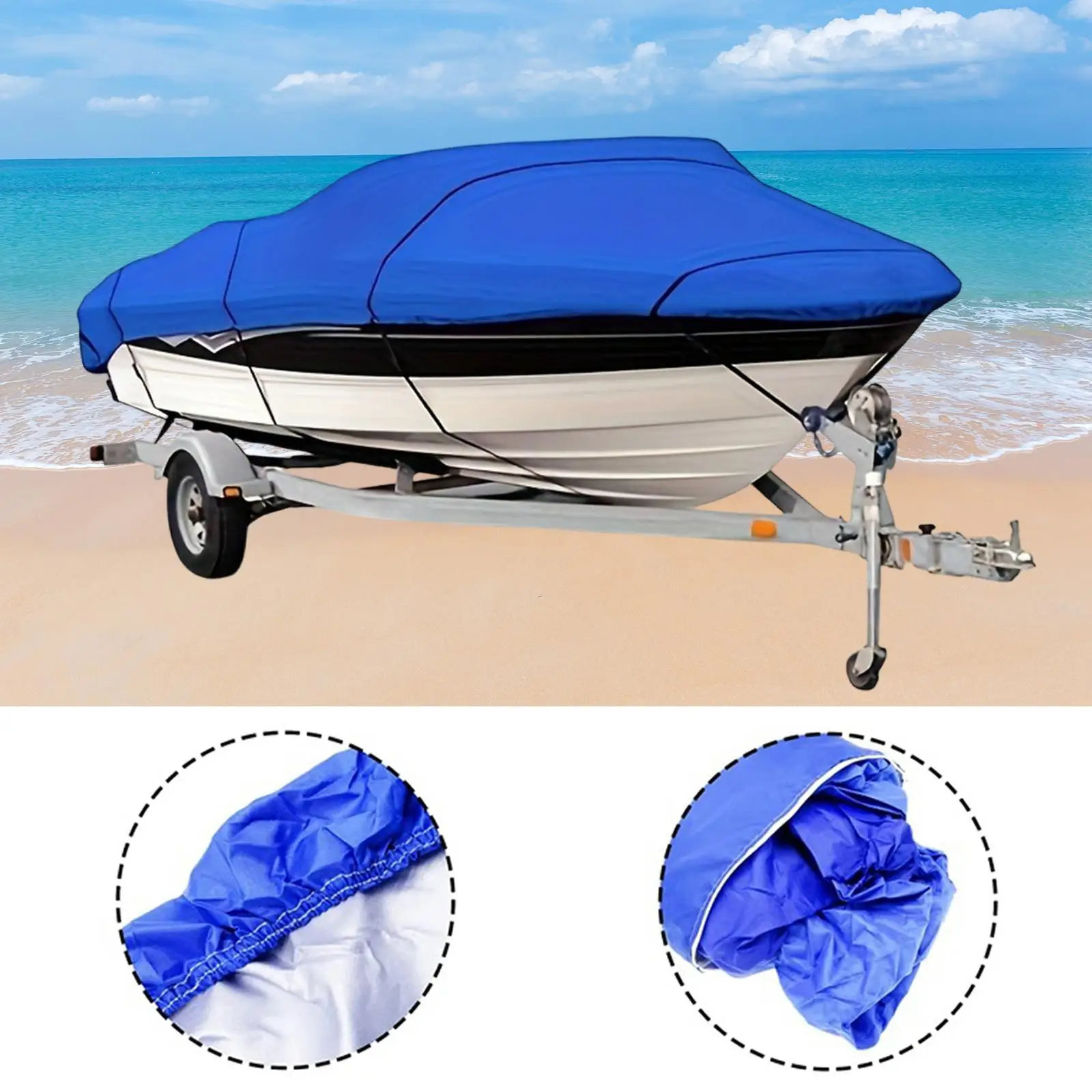 

Professional Marine Boat Cover Heavy Duty Waterproof Dustproof Sunproof Accessories for Yacht Protection Outdoors