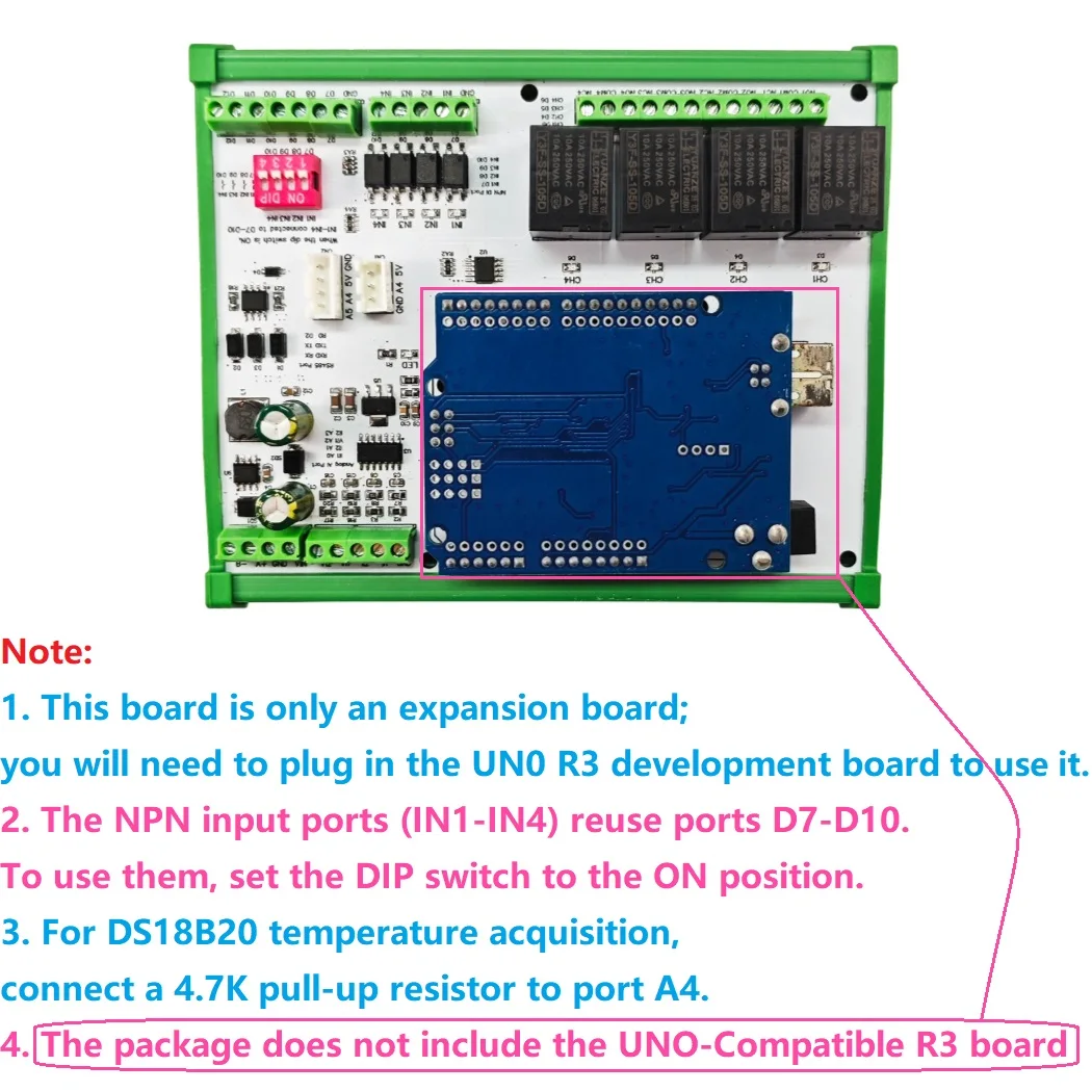

Простой модуль разработки ПЛК, цифровая аналоговая плата расширения реле температуры и влажности RS485 для Arduino UNO R3