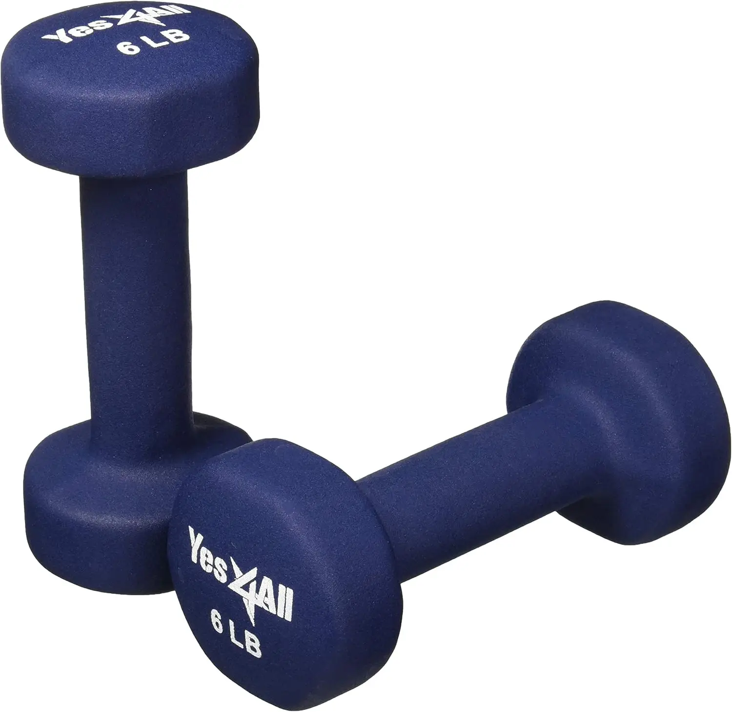 

Наборы гантелей для рук с неопреновым покрытием из 2 предметов — темно-синие — 6 фунтов — пара, противоскользящие, противоскользящие, шестиугольной формы