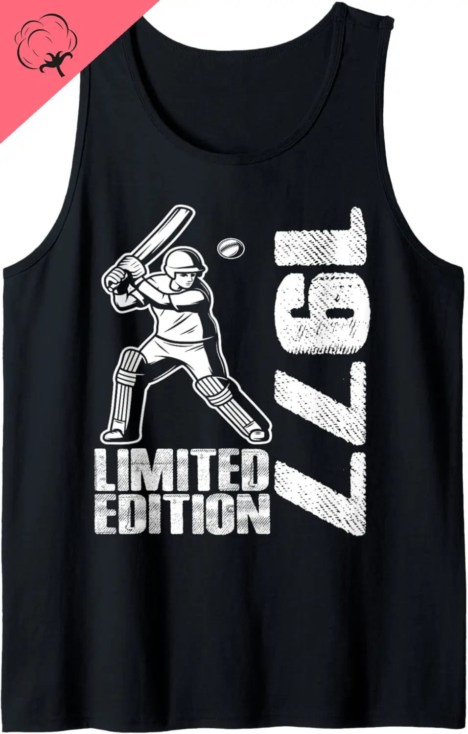 Limited Edition 1977 Limited Edition Cricket Geburtstag 1977 Tank Top Underwear Sleeveless Sports Sweat Absorbent Cotton