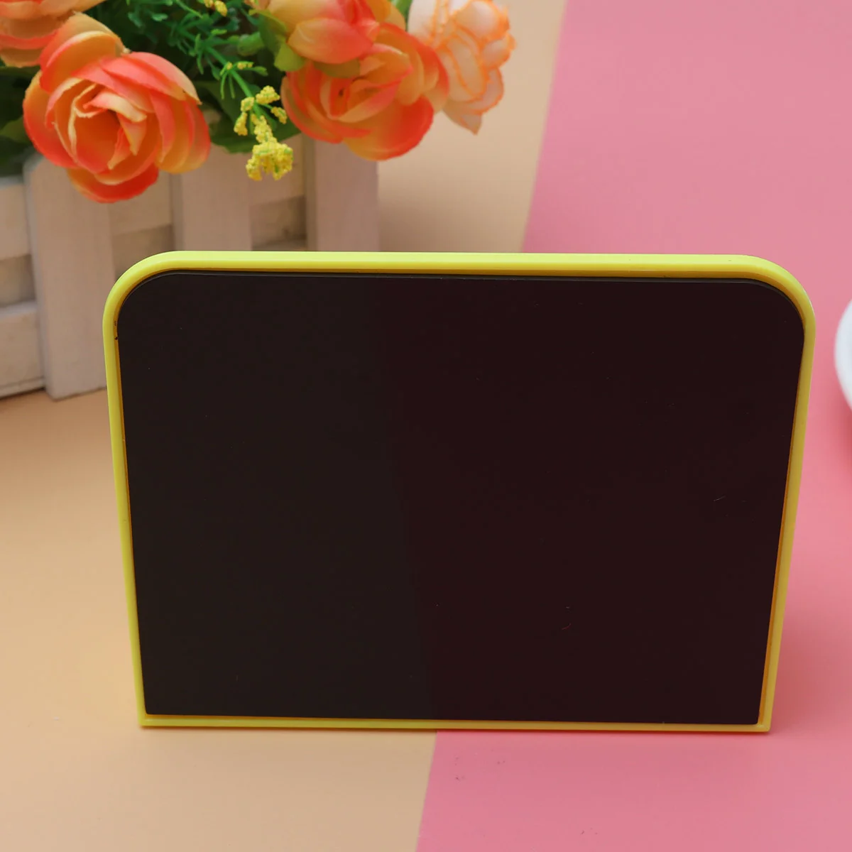 Boîte de Rangement Magnétique pour Tableau Noir, Effaceur, Collant, Conteneur (Jaune)