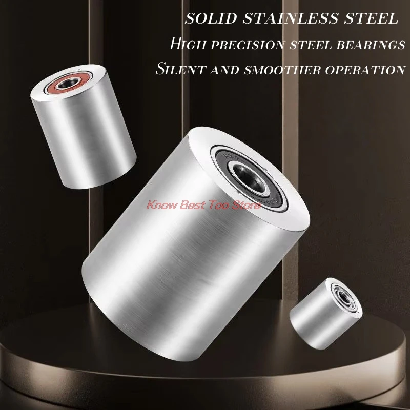 4Pcs 304 stainless steel bearing flat roller guide fixed pulley load-bearing mobile support mechanical equipment