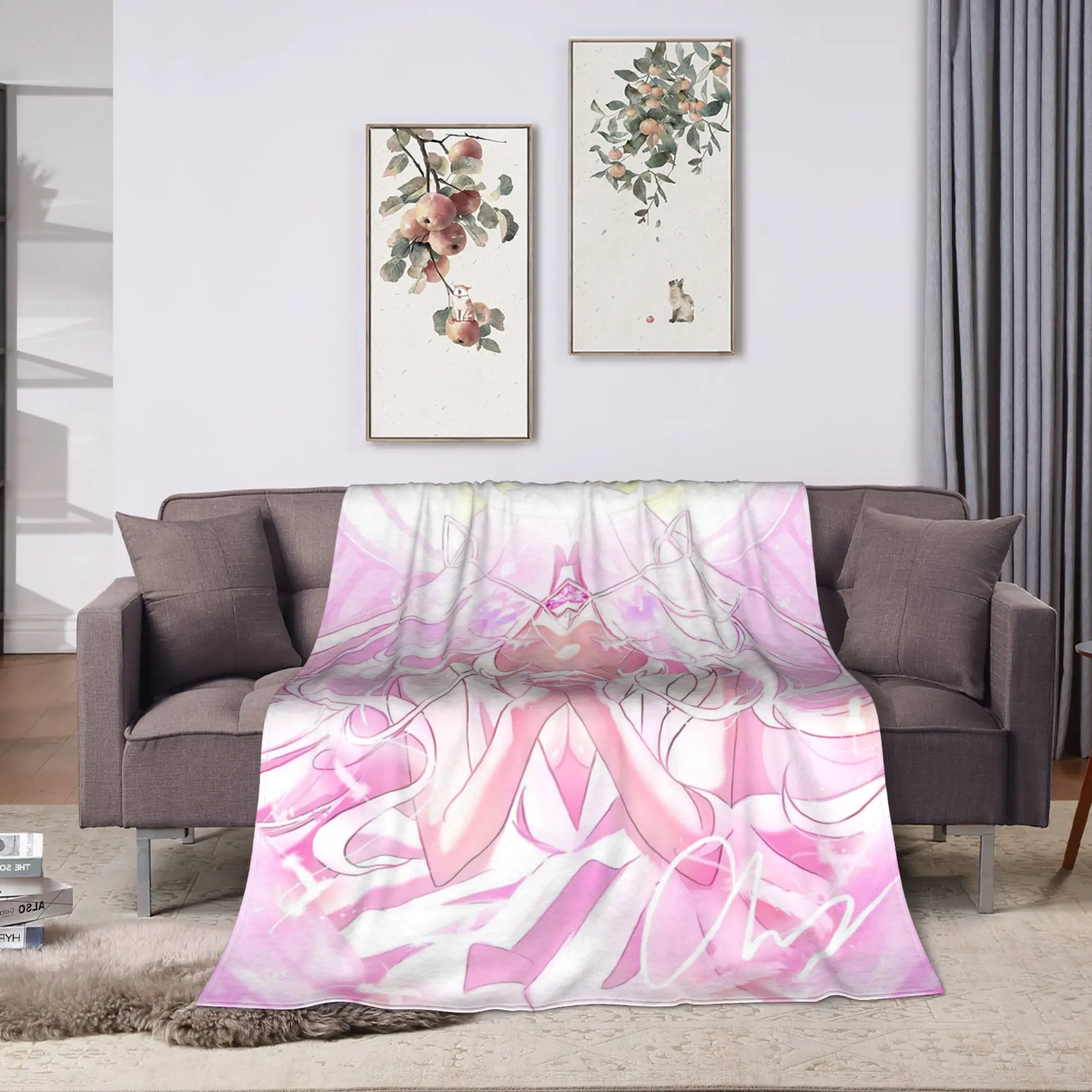 E-Eternal Sugar C-Cookie Blanket  Soft Funny Plush Bedding Throws For Child Home Decor Flannel Bedspread Bed Cover