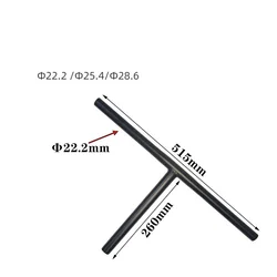 Wholesale of steel handlebars bicycle handlebars folding riser T-shaped handlebars by manufacturers 22.2mm T-shaped