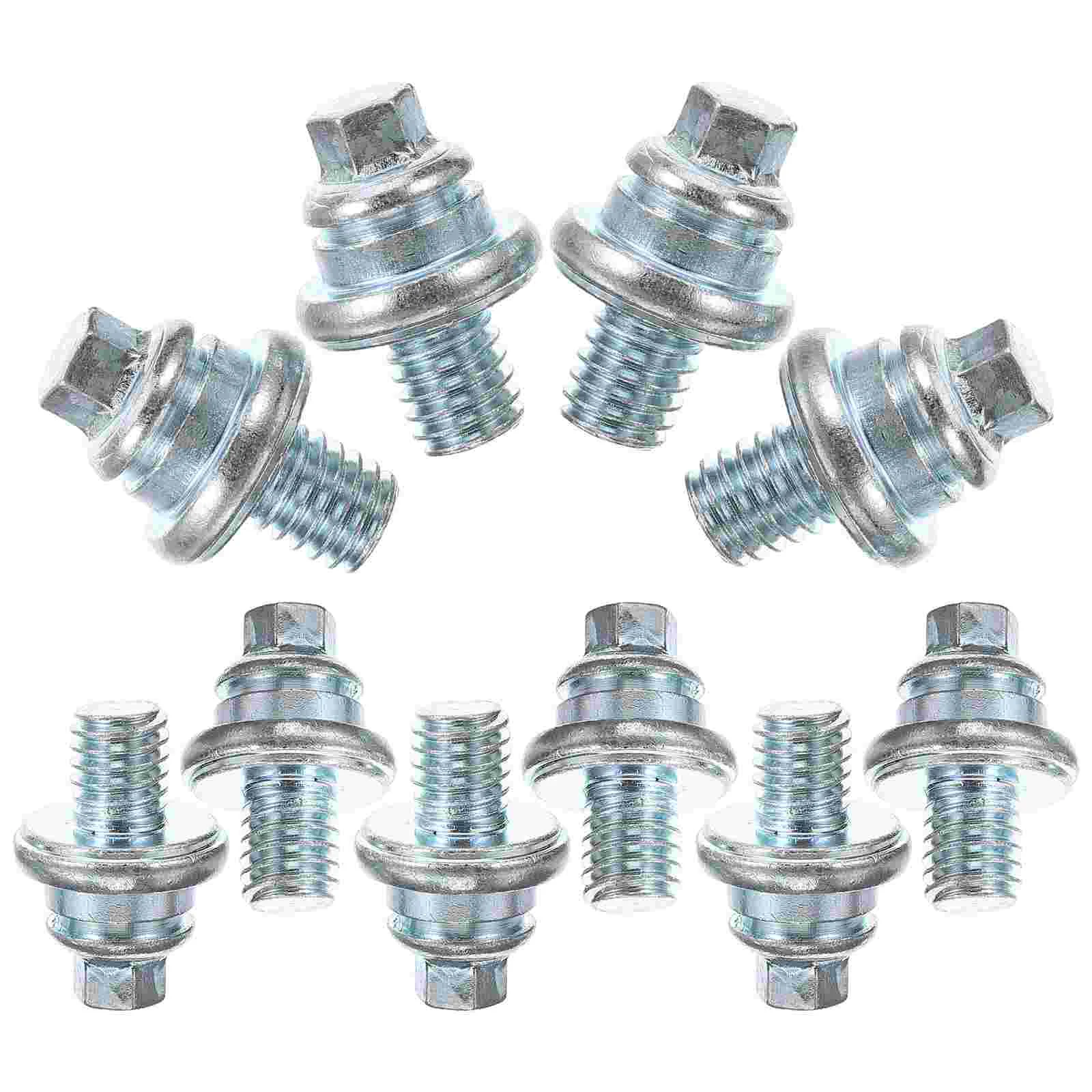 

10 Pcs Car Screws Bolts Kit Auto Accessories Terminal Stud Connector for Galvanized Hexagon