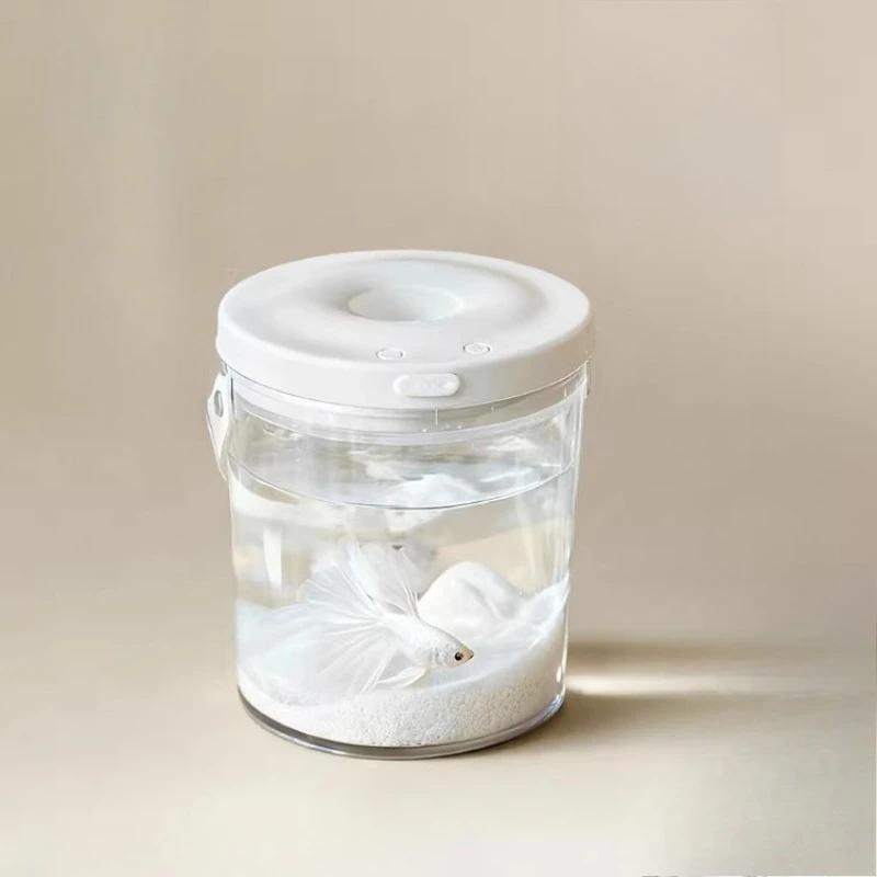 

Новый маленький настольный портативный аквариум для офиса и улицы с беспроводной подачей кислорода для золотых рыбок