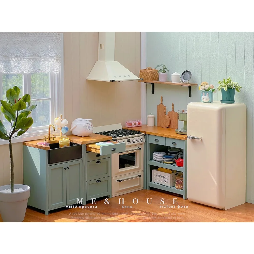 1/6 Doll House Model Furniture Accessories Single Door Refrigerator Kitchen Freezer Bjd Ob11  Blyth miniature kitchen utensils