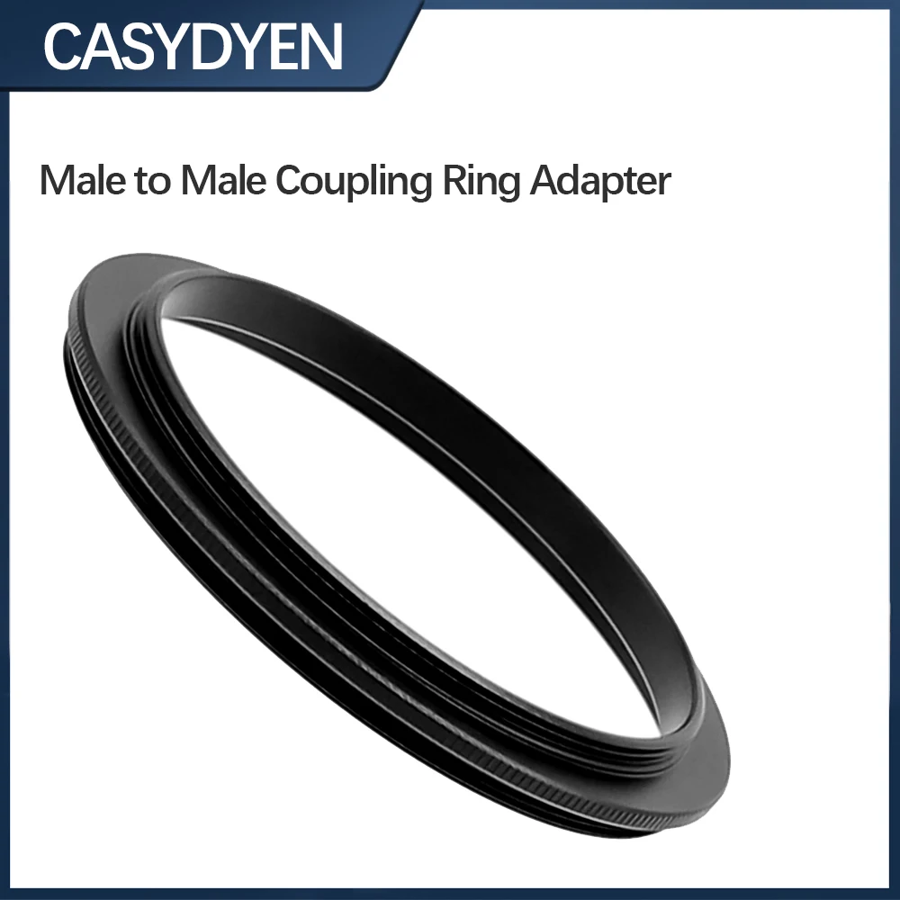 Male To Male Coupling Ring Adapter For Lens Filter 58-52mm Male To Male Aluminum Alloy Metal Ring Adapter