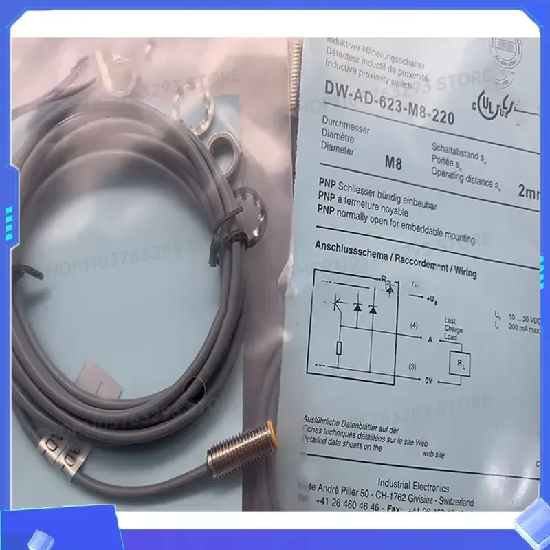 for DW-AD-623-M8-120 DW-AD-623-M8-221 DW-AD-623-M8-122 Proximity Switch Sensor 1PC Industrial Automation Component