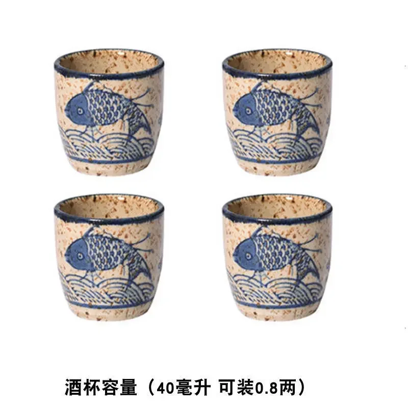 Wine Warmer Japanese Sake Pot Ceramic Wine Set Antique Wine Dispensing Pot Hot Pot Vintage Baijiu Cup Spirits Cup