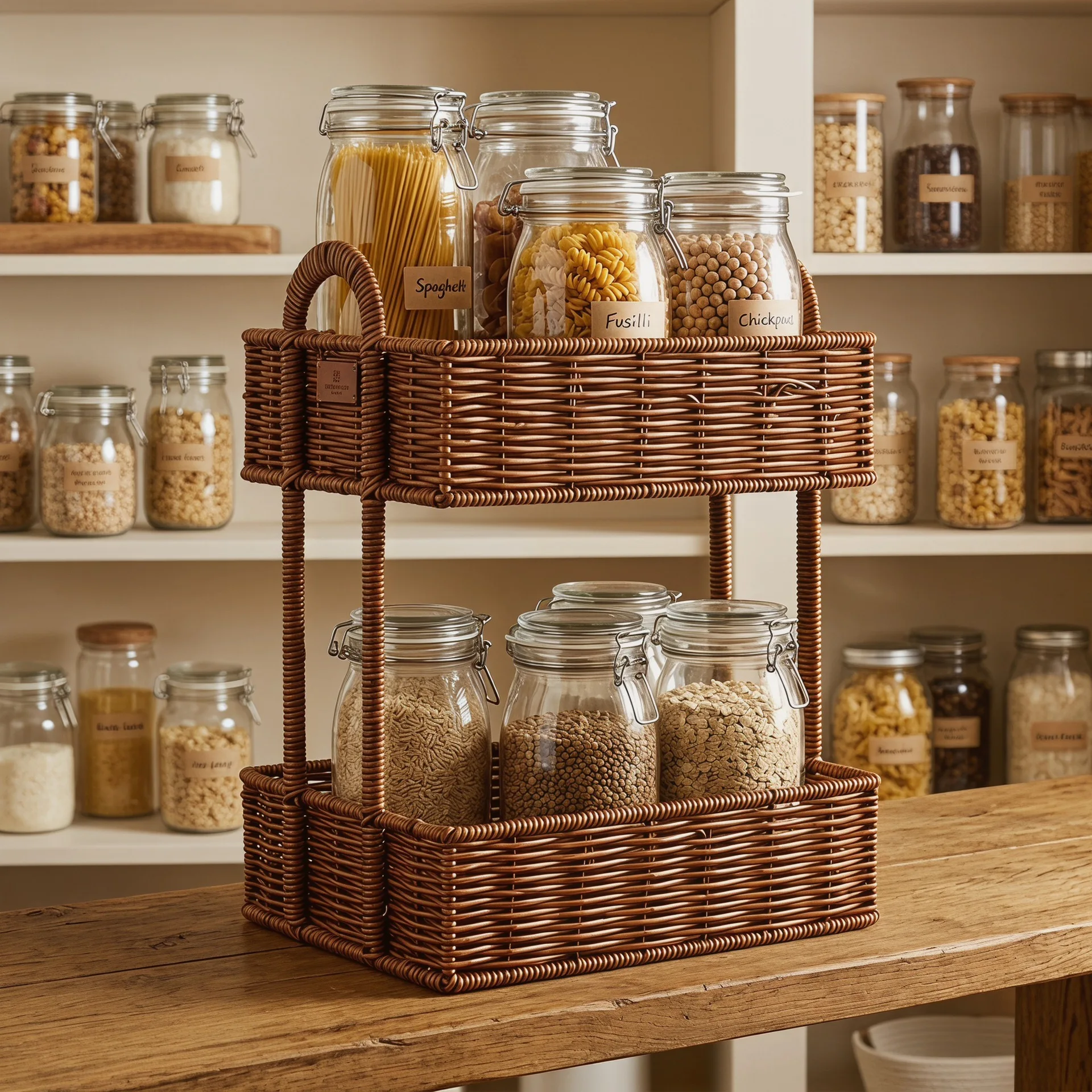 Imitation rattan woven bathroom toiletries rack non-punching wall-mounted kitchen balcony finishing