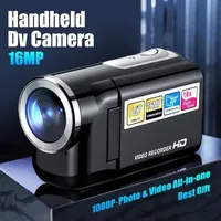 ‌Handheld Mini DV Video Recorder - 16MP Digital Zoom Camera with LED Light & Night Vision for Travel/Gifts‌ ‌