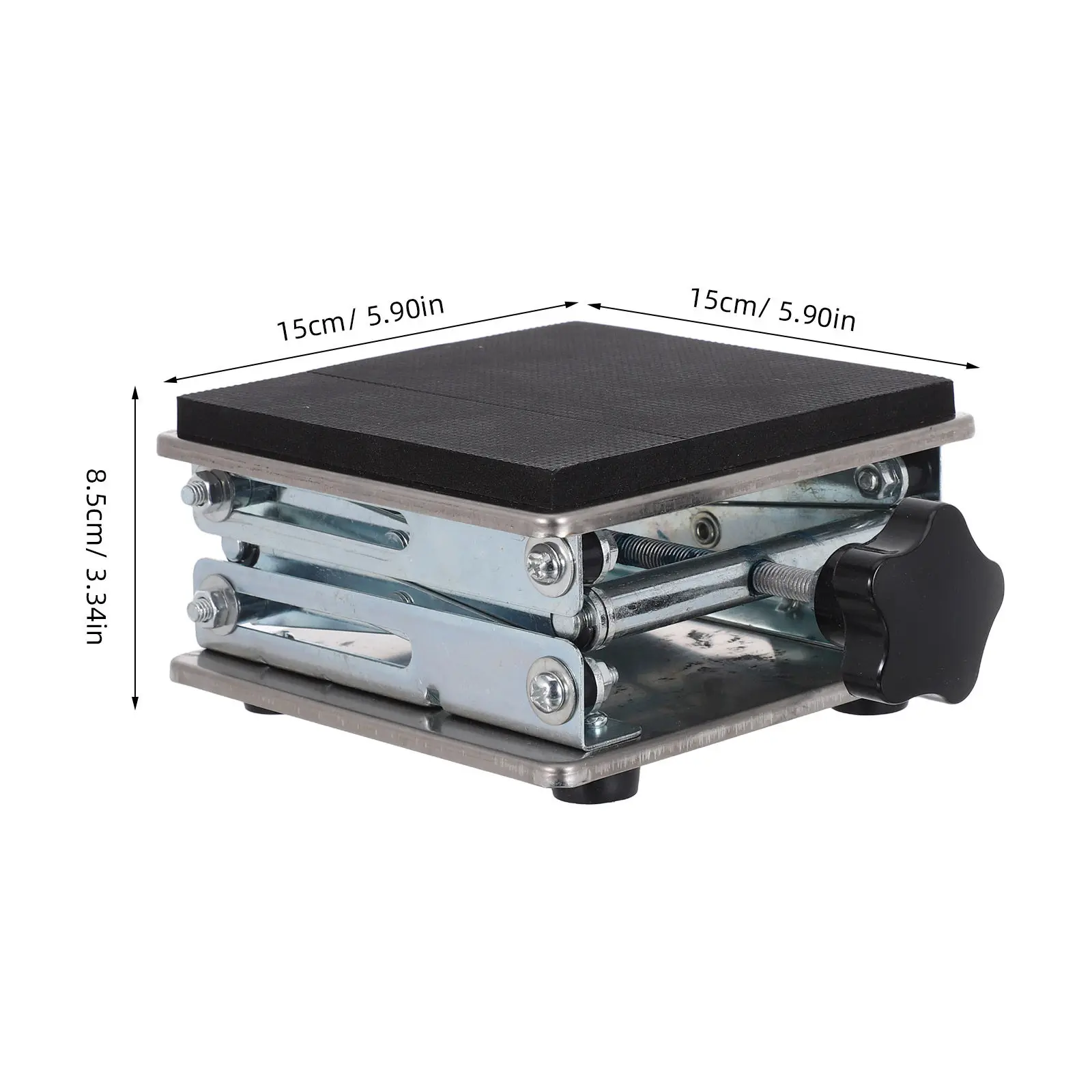 Lab Scissor Jack Stand Stainless Steel 6x6 Inch Adjustable Platform Lift Height 70-260Mm Laboratory Lifting Platform Precision