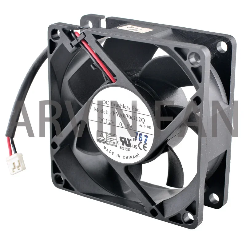 Pva070g12q 7Cm 7025 70Mm Ventilator 70X70X25Mm Dc 12V 0.18a 2pin Koelventilator Voor Chassis Voeding