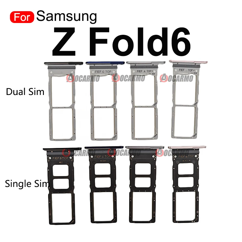 For Samsung Galaxy Z Fold6 Fold 6 F956 Dual & Single SIM Card Tray Holder Slot Replacement Parts