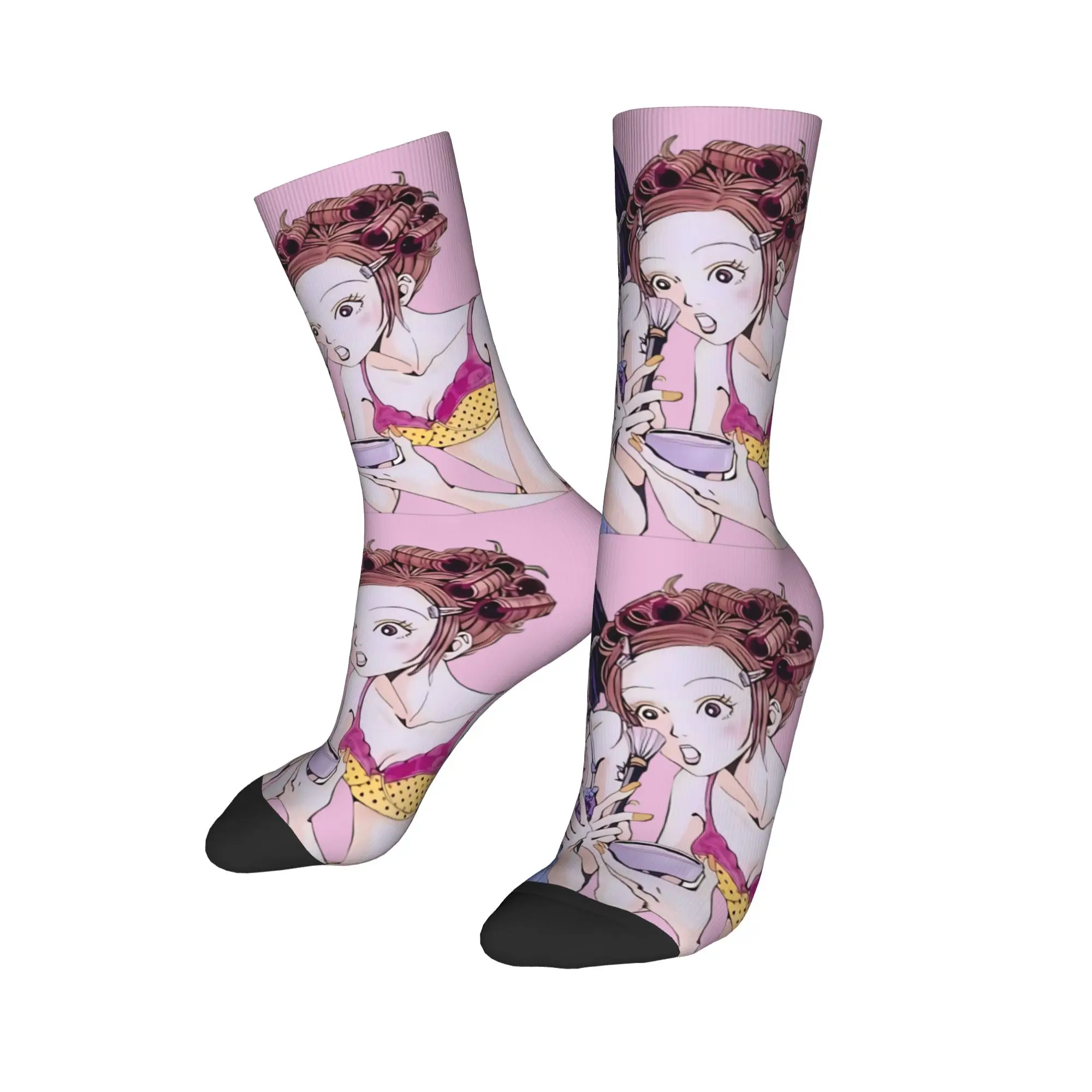 نانا آي يازاوا الجوارب الرجال النساء البوليستر مضحك سعيد أنيمي الجوارب Harajuku الربيع الصيف الخريف الشتاء الأوسط جوارب أنبوبية هدية #1