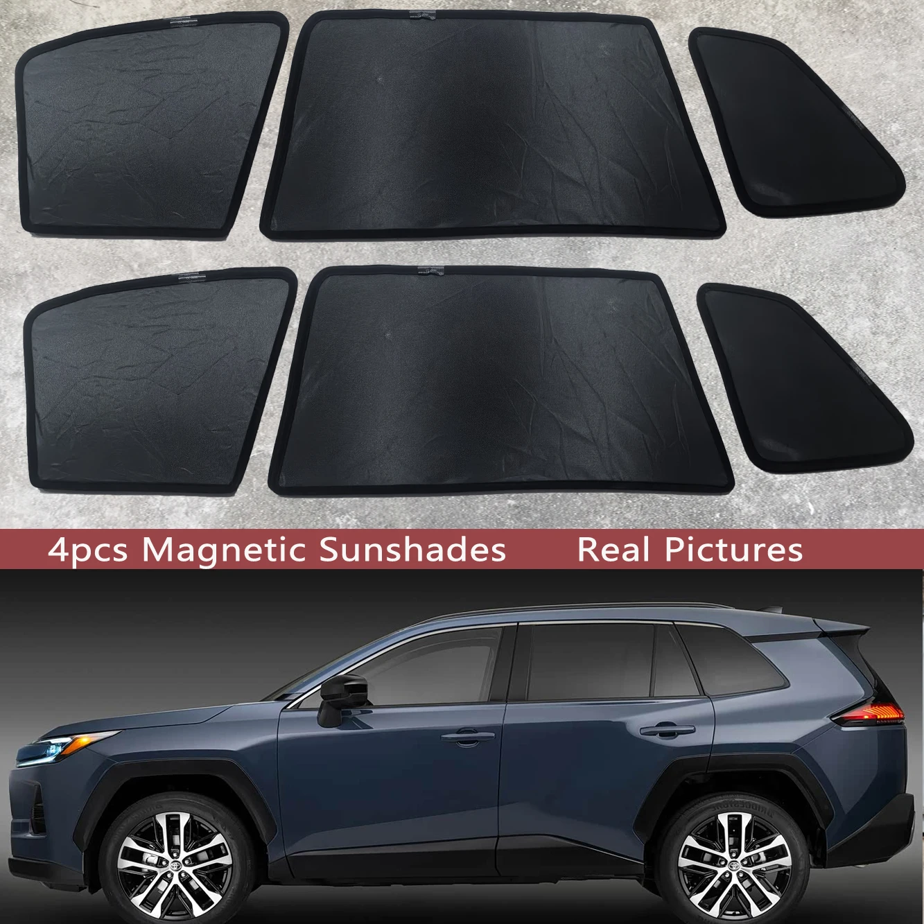 

Magnetic Car Sunshades Shield Front Windshield Frame Curtain Sun Shade Accessories For Toyota Rav4 XA60 2026 2027 RAV 4 XA 60