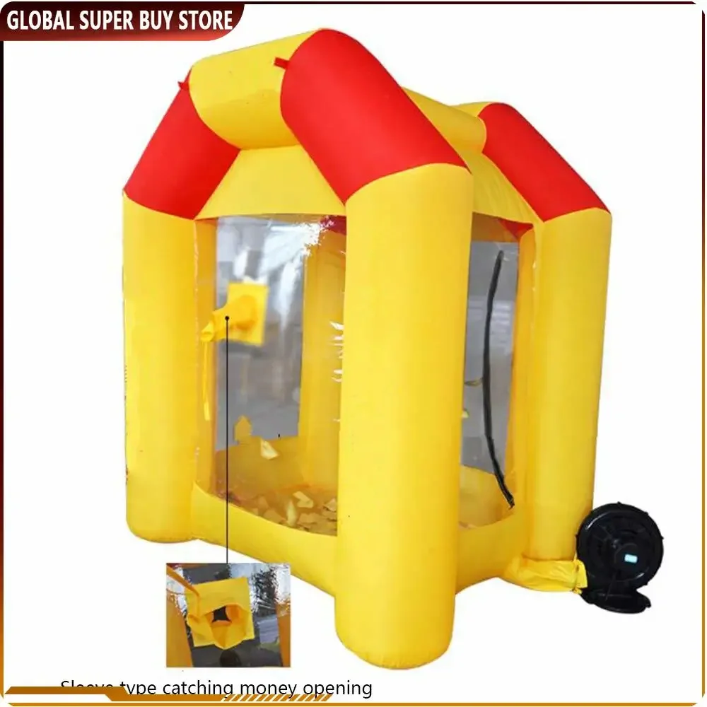 

7.2Ft Inflatable Cash Cube Booth Money Grab Machine No Air Blowers for Business Event Advertising