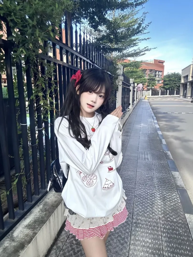 Cute Striped Patchwork Print Cake Skirt Women American Retro Slim Pleated A-line Mini Skirts Fashion Sweet Y2k Faldas