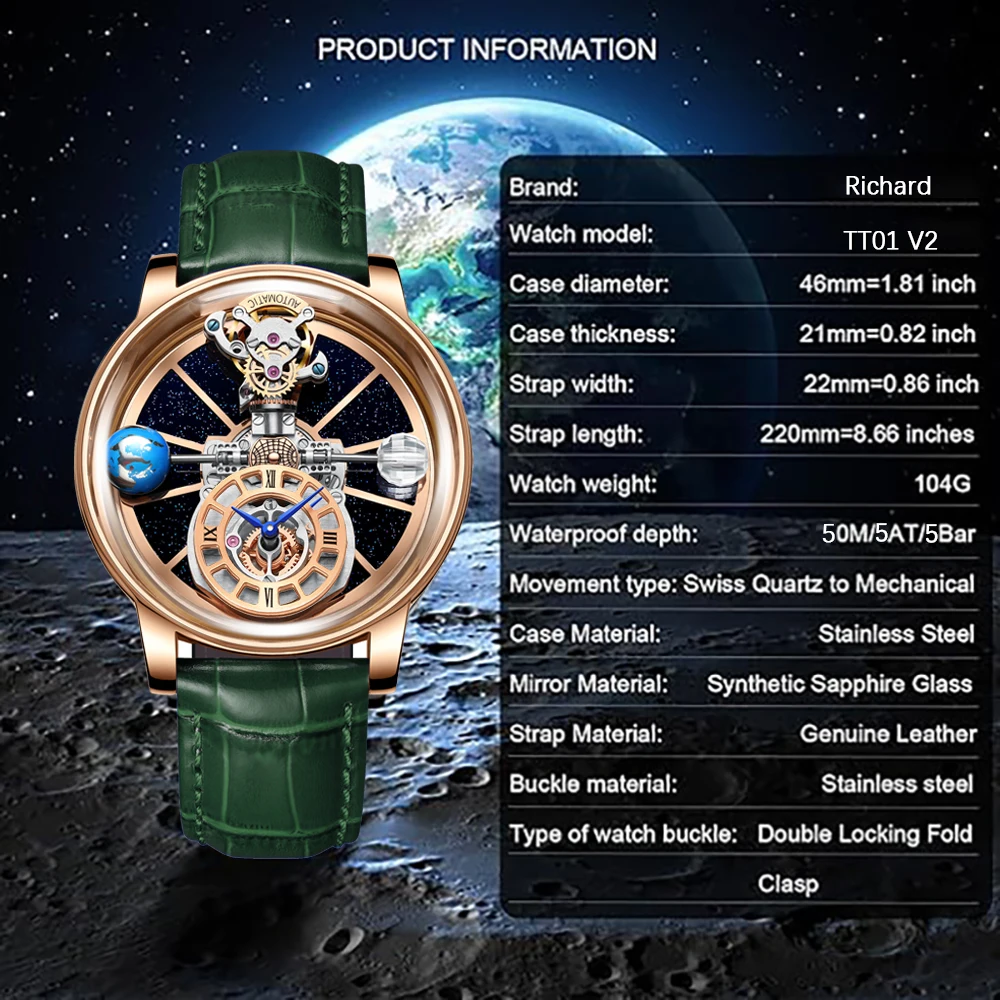 V2 Jacob Co Richard Mens Watches Diamond TourbillionTop Brand Luxury Astronomia Quartz Watch Men Astronomia Solar Montre Homme