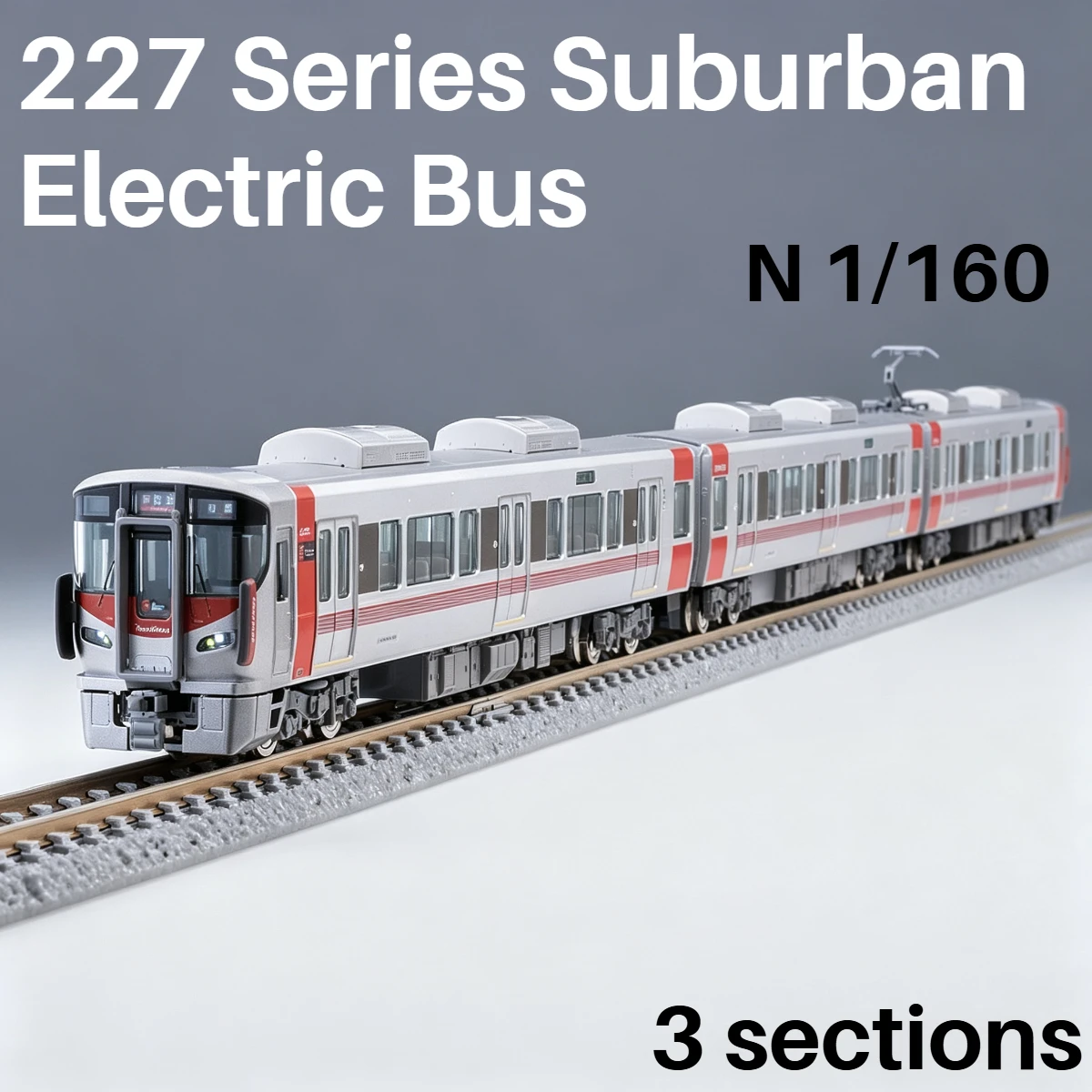 TOMIX N Type 1/160 Scale Model Train, Series 227 Suburban Electric Passenger Train 97213 Basic Set 3 Carriages Adult Toy Gift