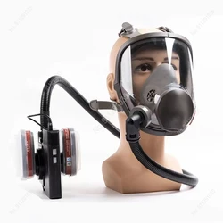 Electric anti-spray paint pesticide chemical gas mask gas respirator fan full gas mask