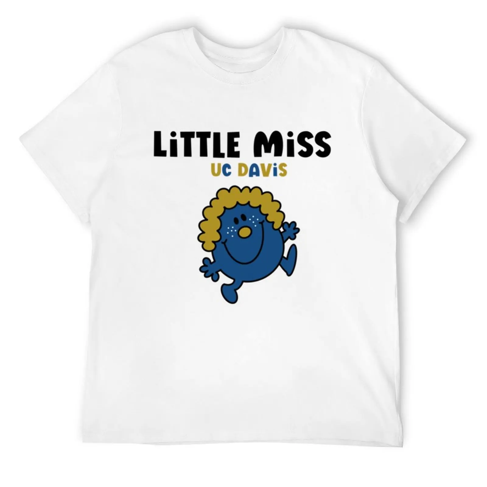 

Little Miss UC Davis T-Shirt blue archive shirts graphic tee Men's cotton t-shirt