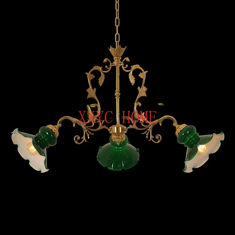 

Люстра в Европейском стиле, роскошная медная люстра для спальни в средневековом французском стиле, кремовый вход в сельскую местность