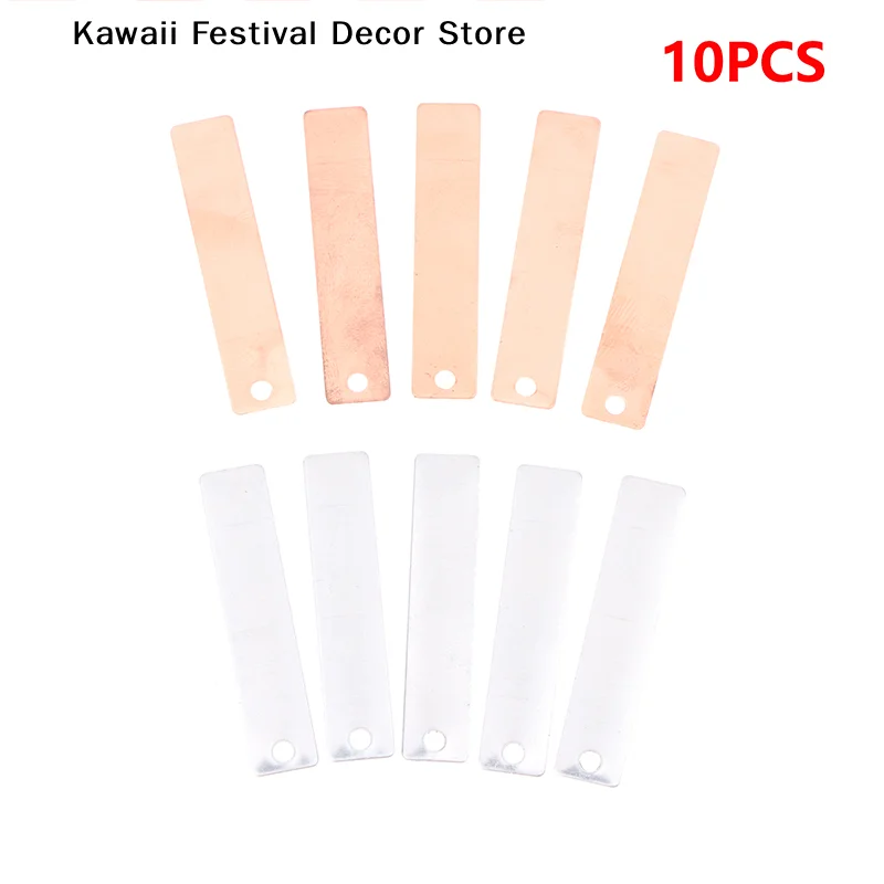 【K】10 PCS Copper Sheet Zinc Electrode Strip Anode For Electroplating Plate DIY Fruit Materials Consumables Strips