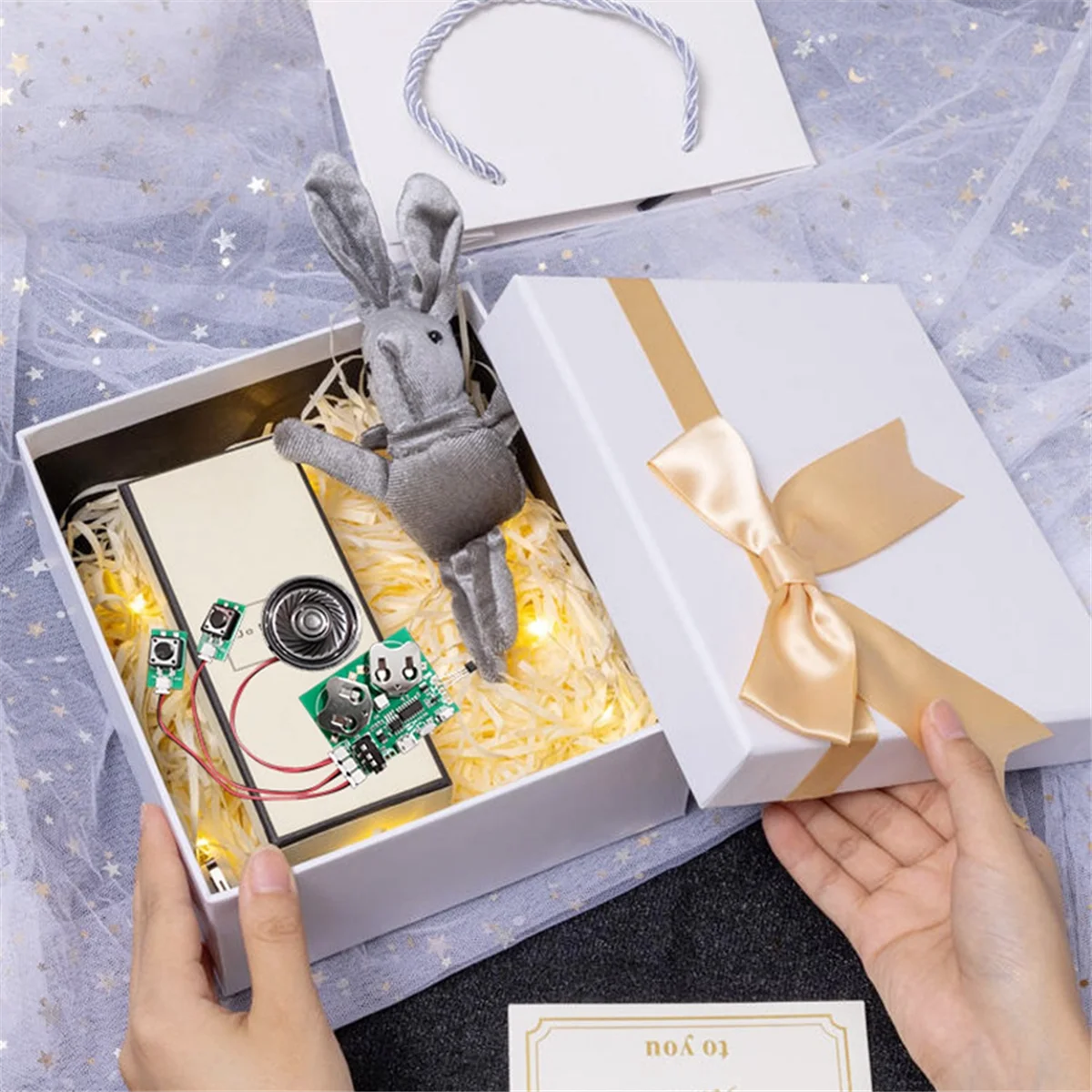 Voice Recorder Chip Sound Recording Module Talking Music Audio Recordable Greeting Card Magnet Controls Playback