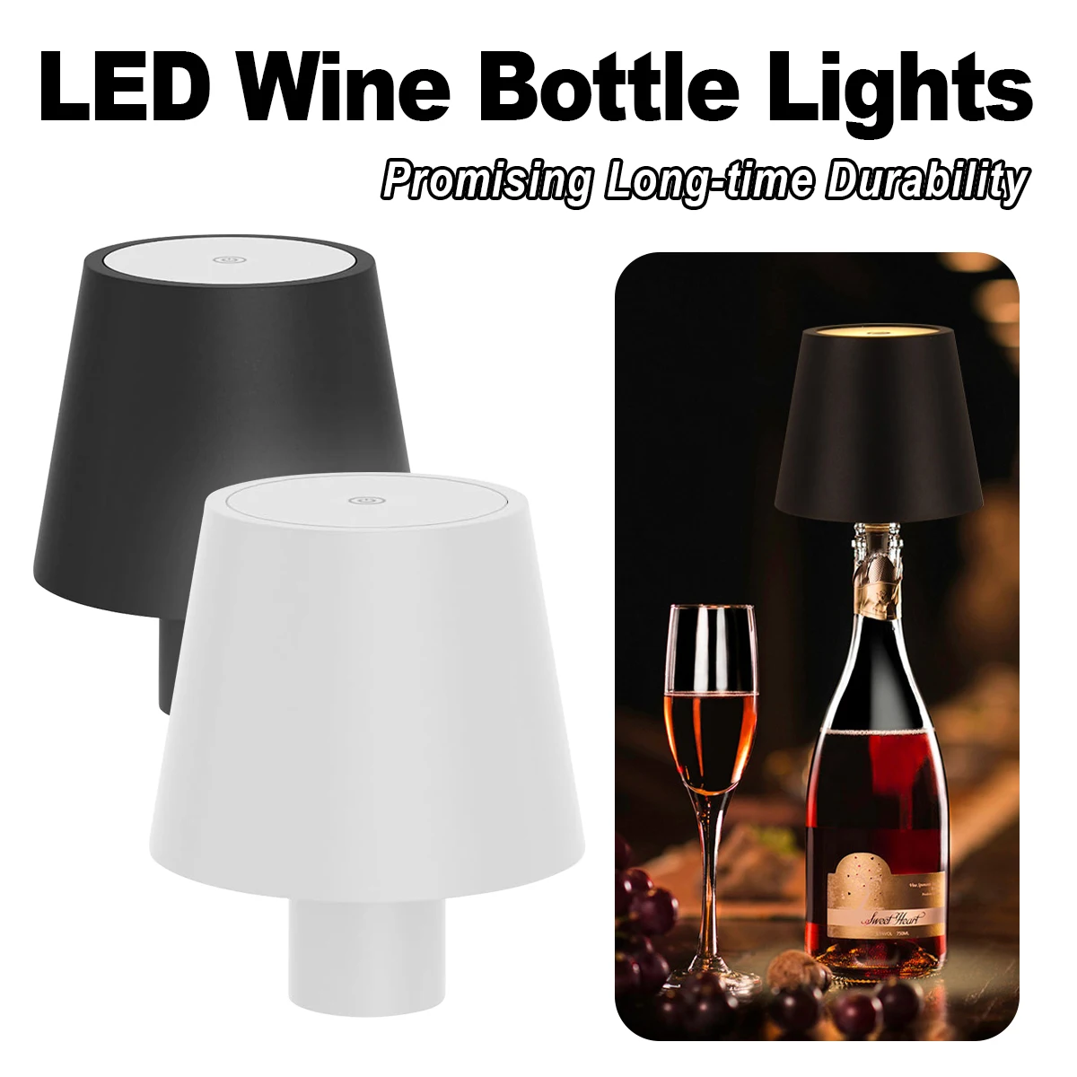 

Wine Bottle Table Lamp Touch Control Popular And Desk Led With Dimming Color Wireless Lighting Party Light Study Retro Bar Lamps