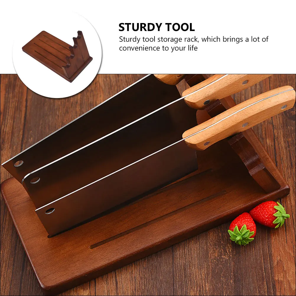 

Solid Wood Knife Holder Thick Material Kitchen Storage Rack Cutter ganizer Smooth Surface Easy Clean Cutting Shelf