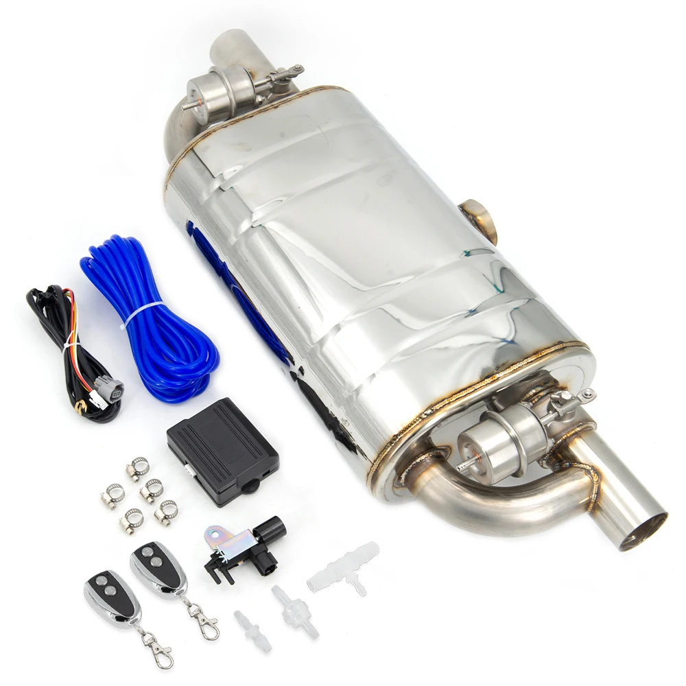 2/2.5/3inch T-Type Exhaust Muffler With Remote Controller Dump Valve Exhaust Cutout