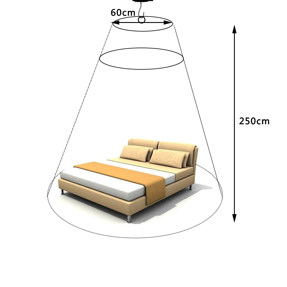 Moskito Mesh Net Große Kuppel Hängen Moskito Net Bett Net Zelt Fliegen Insektenschutzmittel Schutz Hause für Bett Baldachin Dropshipping – Detail 1