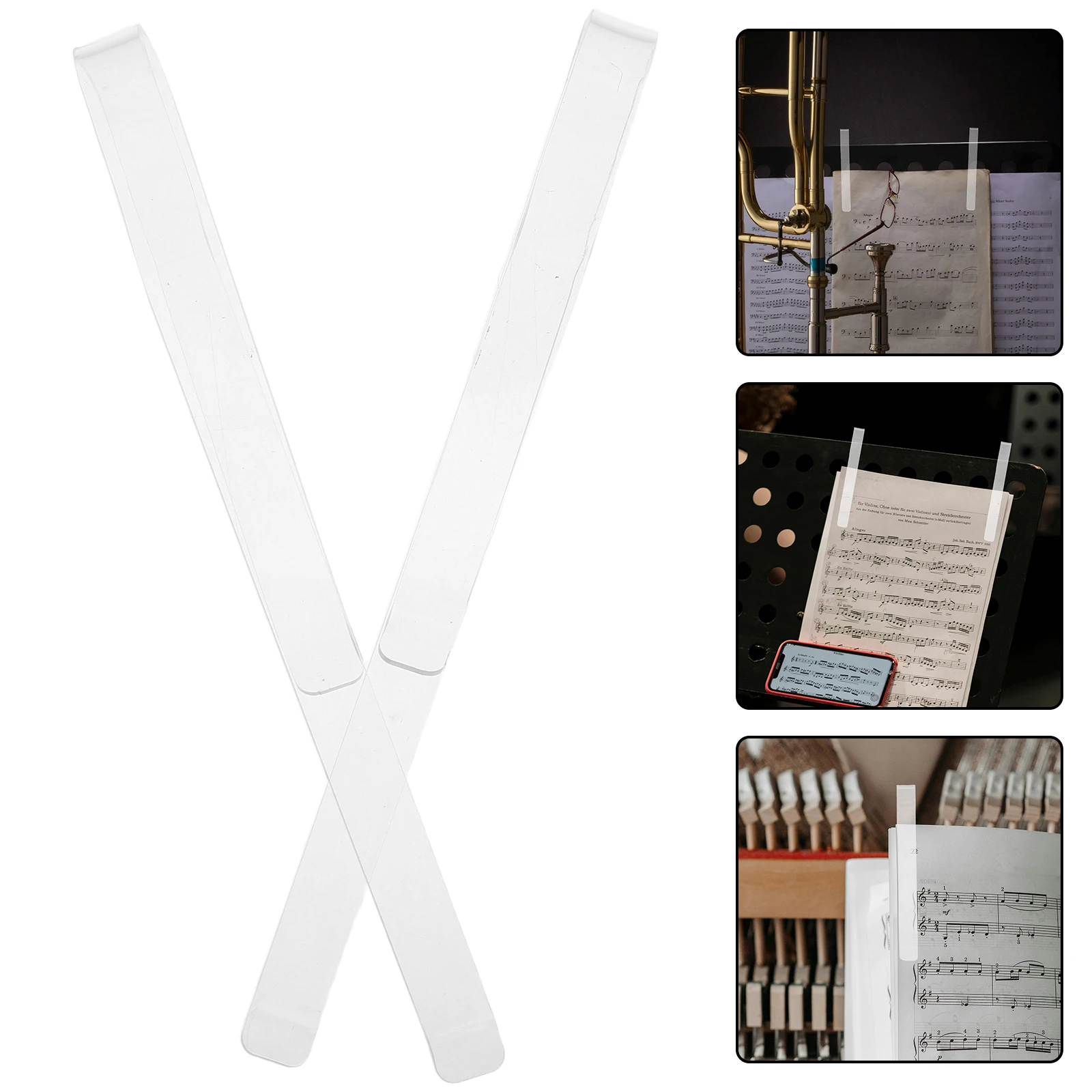 

Piano Sheet Music Clip Holder Book Clips Transparent Hinge Keyboard Electronic Stand
