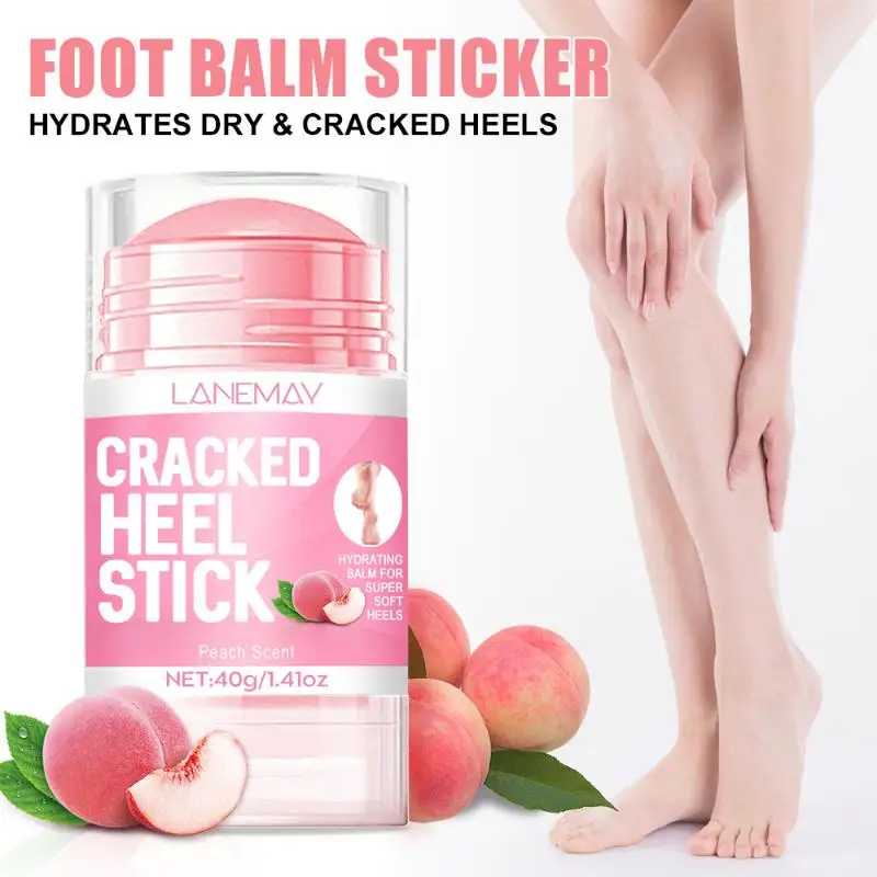 New 40g Ultra-Hydrating Peach Watermelon Foot Cream Softening Dry Cracked Feet Gentle Exfoliation Daily Foot Care Solution