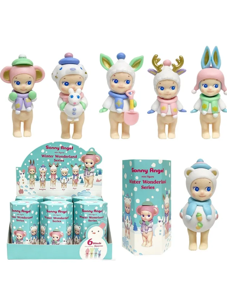Heißer Engel-Miniaturfiguren-Blindbox: Süße Engel-Blindbox „Regnerischer Tag in New York“ – Winter-Tages-Serie, Auto-Dekoration, Puppe, Geburtstagsgeschenk