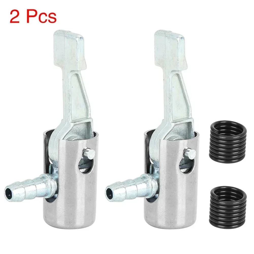 1/2Pcs Car Tire Air Chuck Inflator Pump Valve Connector Clip-On Adapter Inflator Pump Adapter Connector + Spring For 6mm Hose