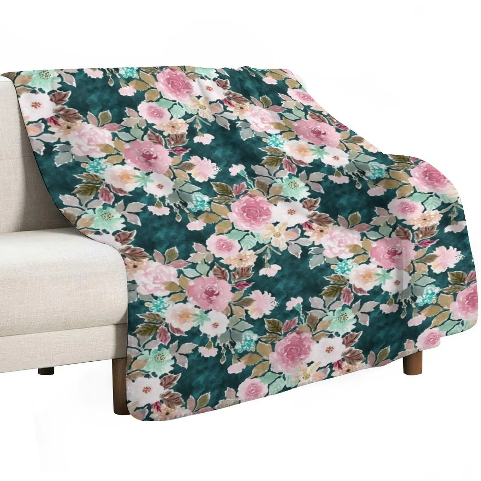 BANKED Lush Moody Floral Throw Blanket Vintage heavy to sleep Plush Shaggy Sleeping Bag Summer Beddings Blankets