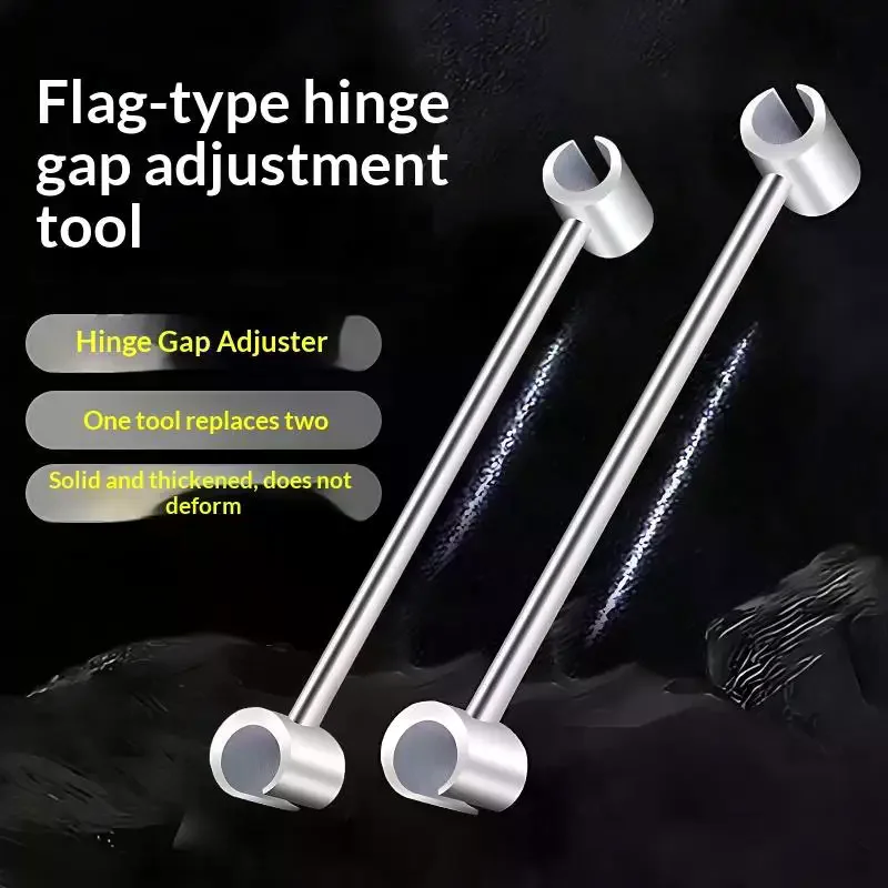 Double Ended Door Hinge Gap Adjustment Wrench Labor Saving Repair Spanner Hand Tool Round Bolt Fire Purification Use
