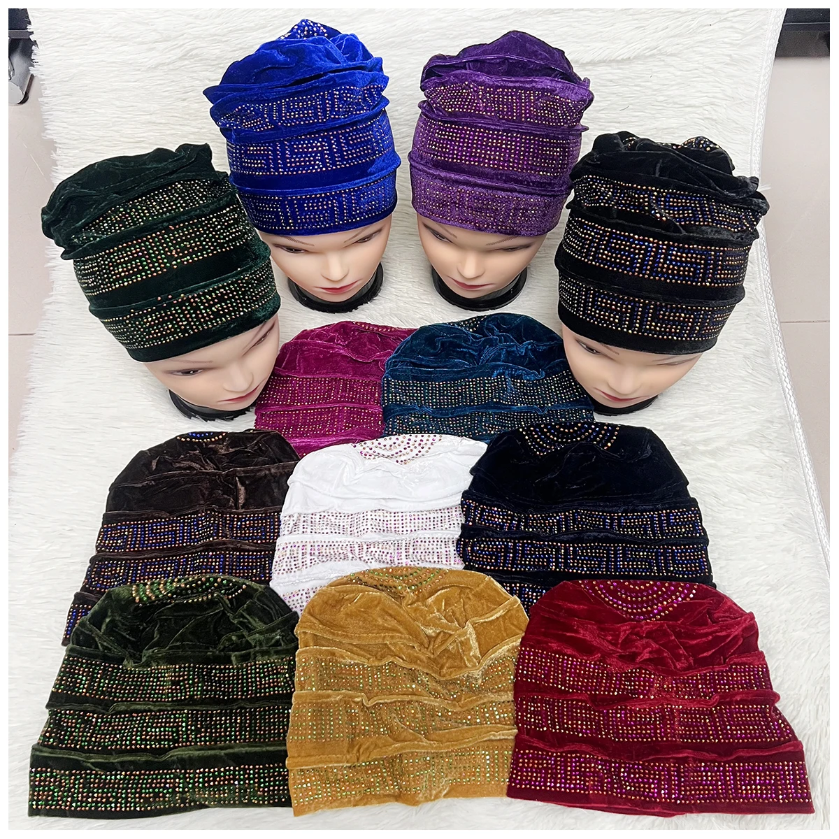 Headwear Applique de Tecido Sólido para Mulheres Muçulmanas, Chapéu De Cabelo De Feijão para Senhora, Camada Espacial Lenço De Cabeça, Preço