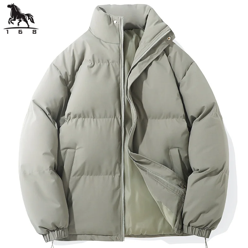 

Men's Jacket Stand Collar mens Parka Winter New down jacket fleece Warm Jackets men business leisure coat baseball coats 1266