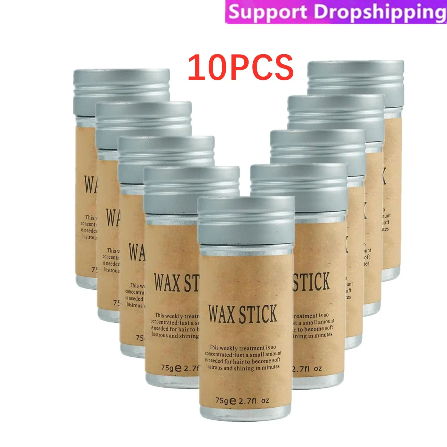 

10Pcs 75g Strong Hold Hair Wax Stick For Hair Styling Wig Knots Healer Gel Stick Thin Baby Hair Perfect Line