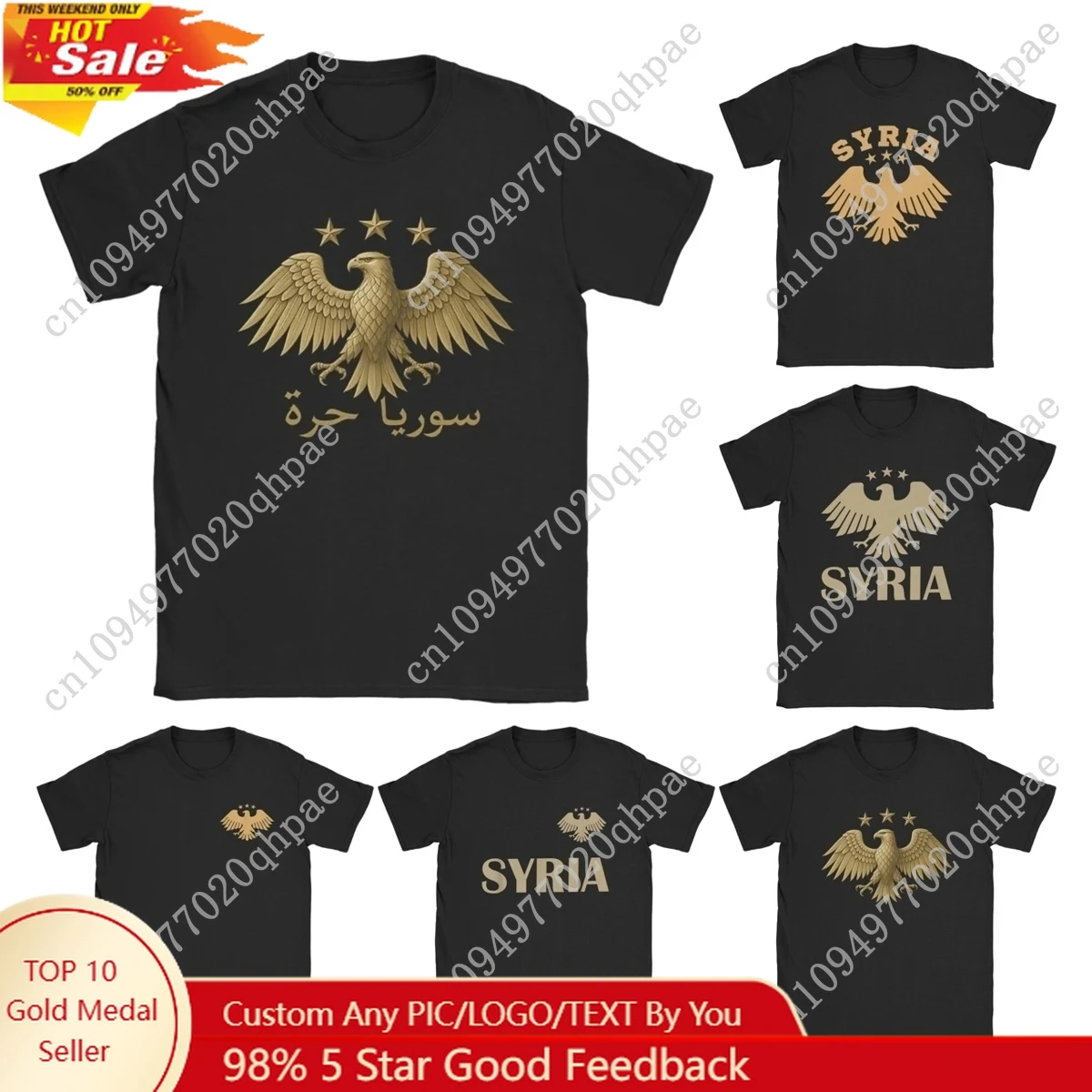 

Awesome Proud Syrian Eagle Syria T-Shirt for Men Crew Neck Pure Cotton T Shirt 2025 Symbol Short Sleeve Tee Shirt Gift Clothes