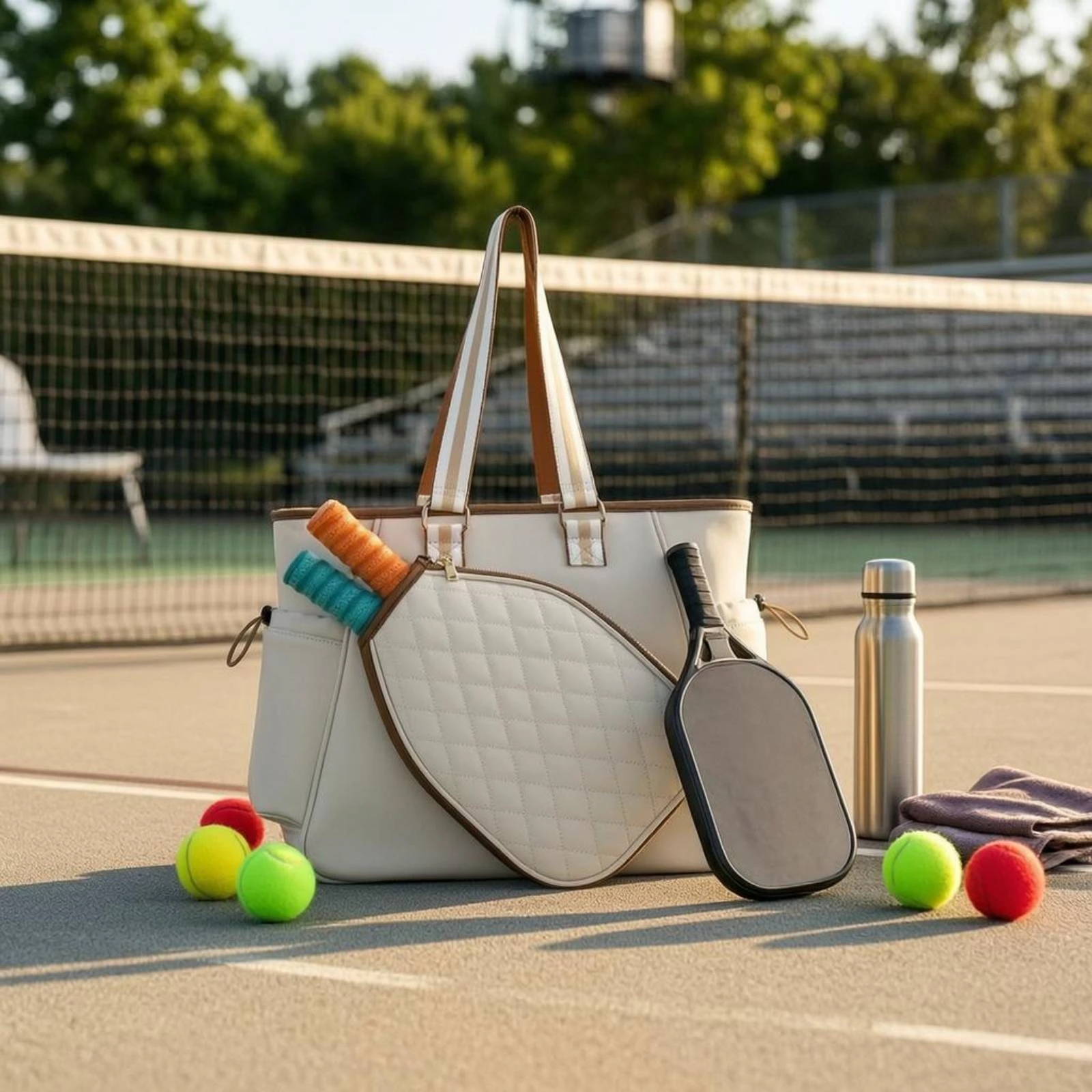 pickleball-racket-bag-geometric-stitchedstitched-pickleball-bag-top-handles-side-pockets