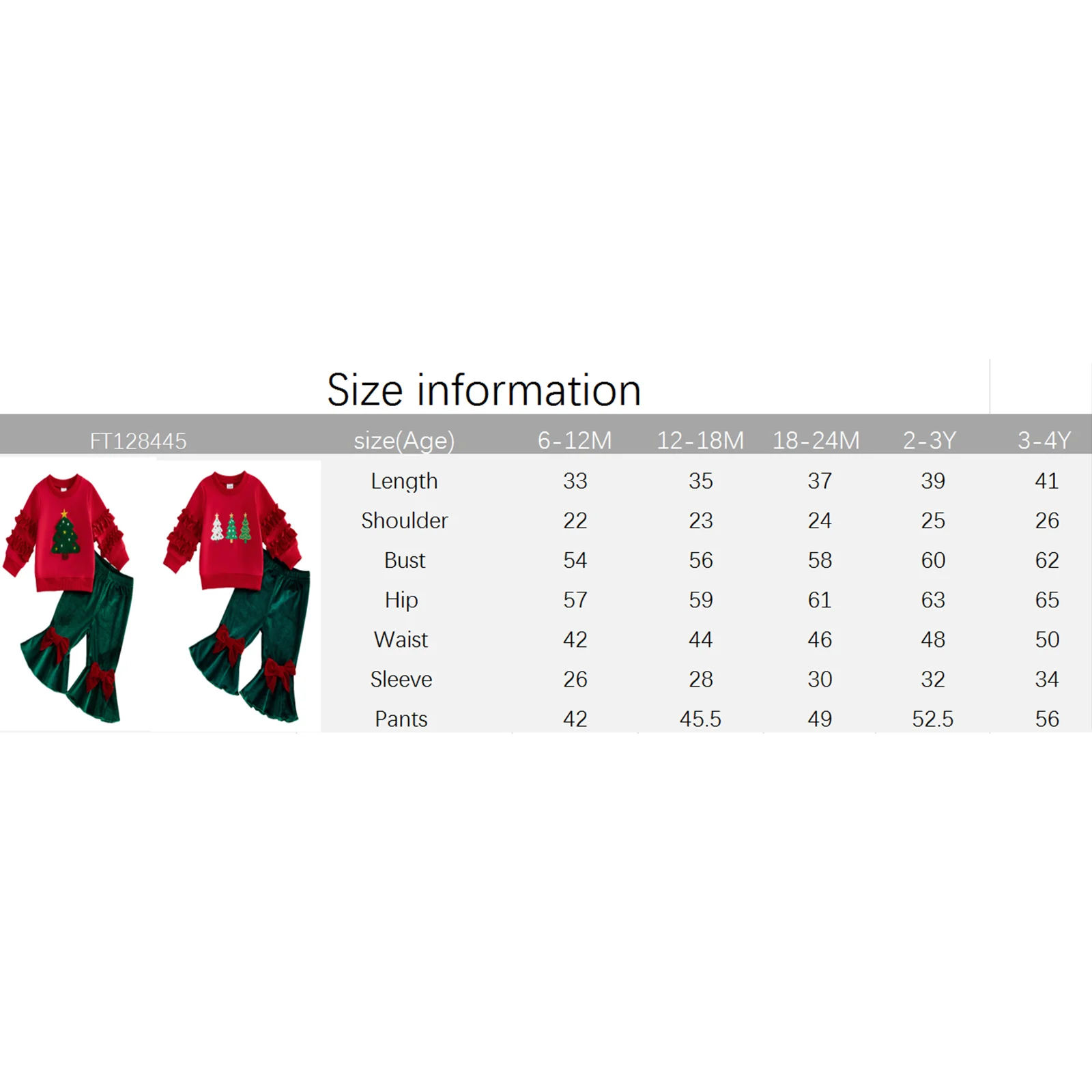 2027 New Years Toddler Baby Girl Christmas Outfits Fashion Xmas Warmer Long Sleeve Tree Embroidery Sweatshirt  Pants Baby's Sets